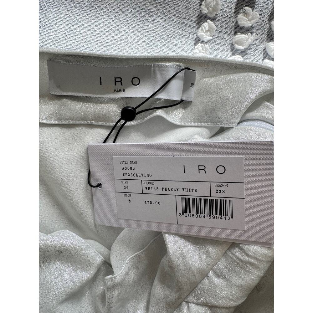 IRO Paris | NWT "Calvino" Pearl White Midi Dress Size 34 - Picture 6 of 11